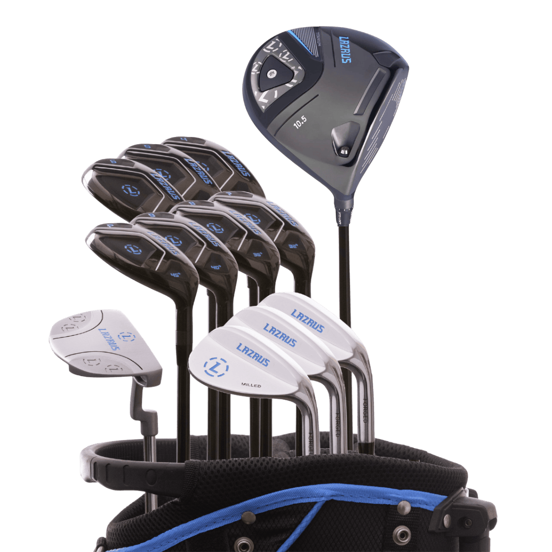 Lazrus Golf 13 pc Set - Laz2 Driver, 3 Wedges Set, Hybrids (4-PW), Putter & Bag (optional)
