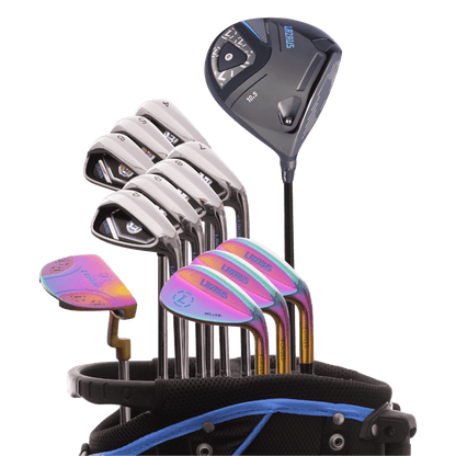 Lazrus Golf 13 pc Set - LAZ2 Driver, 3 Wedges Set, Irons (4-PW), Putter & Bag (optional)