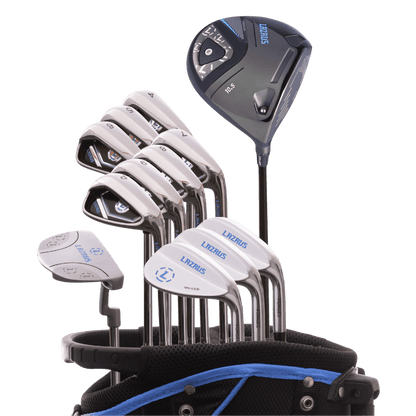 Lazrus Golf 13 pc Set - LAZ2 Driver, 3 Wedges Set, Irons (4-PW), Putter & Bag (optional)