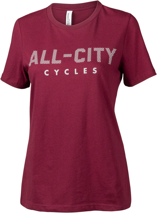 All-City Logowear Women's T-shirt - Maroon Gray Medium
