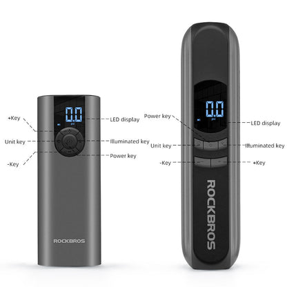 ROCKBROS Electric Bike Pump with Intelligent Digital Display