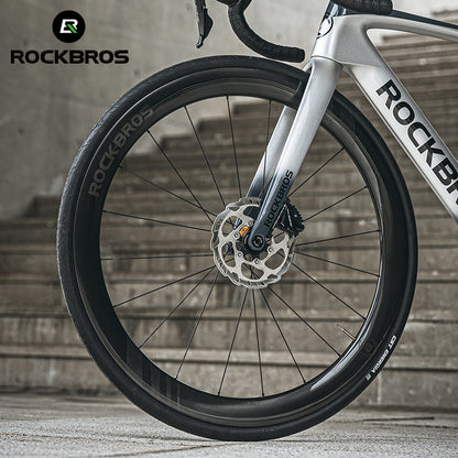 ROCKBROS Road Bike T700 Carbon Fiber Wheelset 50mm Rim Disc Brake Bike Wheels Clincher/Tubeless