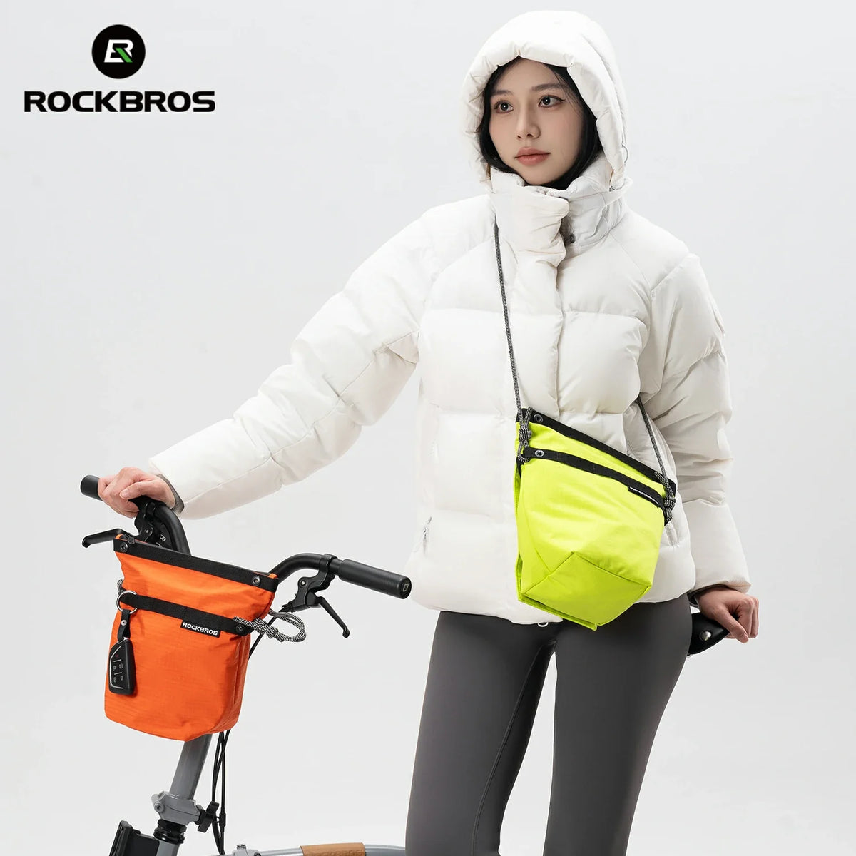 Convertible Bike Front Bag – Expandable Nylon Handlebar  Crossbody Bag