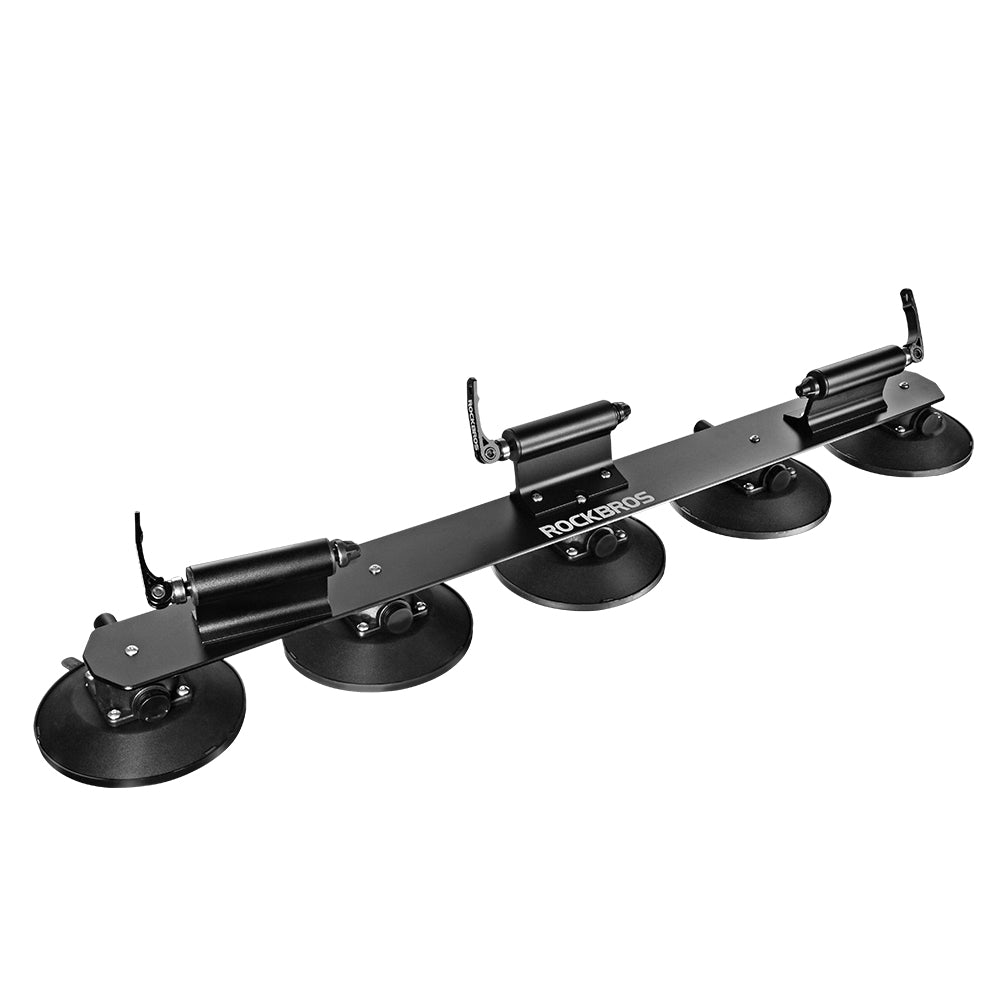 ROCKBROS Suction Cup Car Roof Rack for 3 Bikes - Red