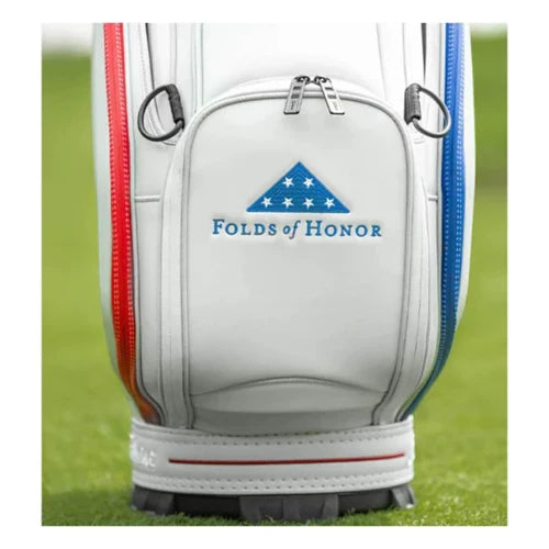 Titleist Folds of Honor Tour Staff Bag Gray/Royal/Dark Red