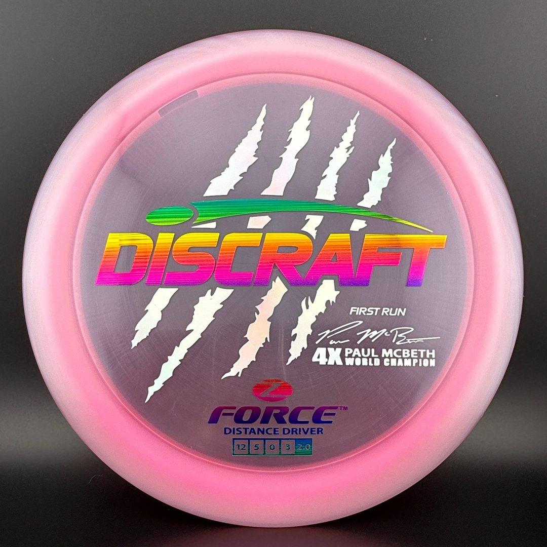 Z Force (First Run) - 4x Paul McBeth Claws - Pink
