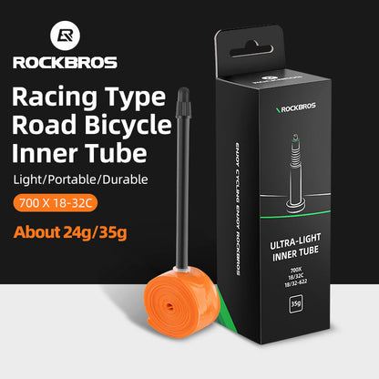 ROCKBROS Bike Inner Tube Road Bicycle Tubes Presta Valve Compatible with 700 x 18/23/25/28/30/32Tire