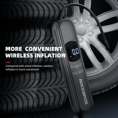 ROCKBROS Electric Bike Pump with Intelligent Digital Display