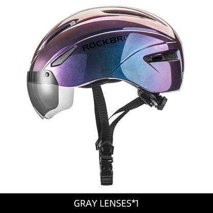 ROCKBROS Ultralight Magnetic Goggles Rear Light Cycling Helmet