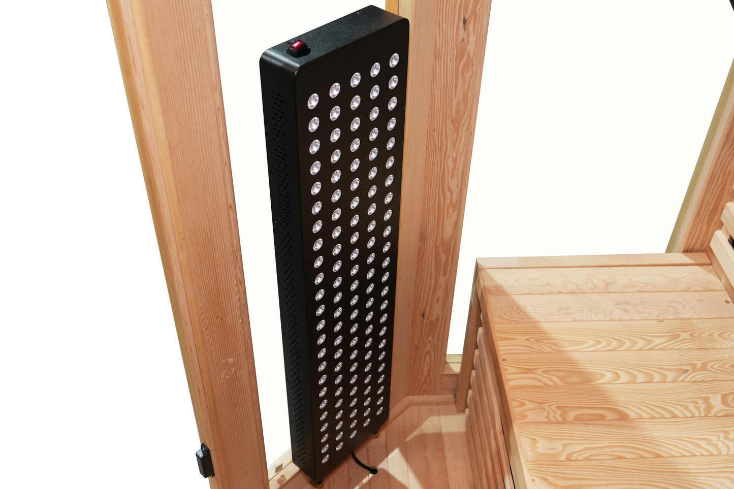 Blisspod I Vienna RED I All-In-One - Full Spectrum + Red Light Therapy I Indoor Corner Premium Sauna I 4-5 Person