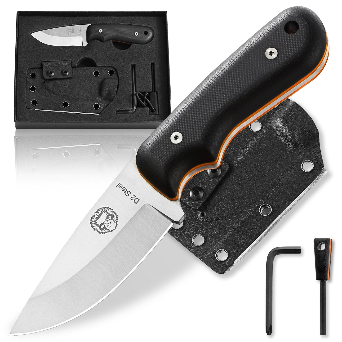 "THE REDLINE" FULL TANG SURVIVAL NECK KNIFE WITH G10 HANDLE