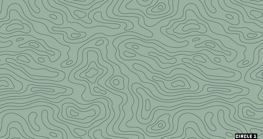 C1 Waffle Towel - Green Topo
