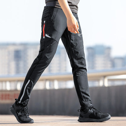 Mens Cycling Bike Pants Quick-Dry Outdoor Mountain Running Hiking Gear Windproof Trousers