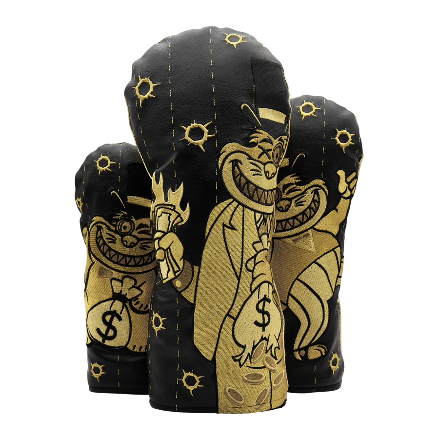 Bettinardi -  2025 Limited Release Black and Gold Multi Gangster Cat Wood Headcover Set