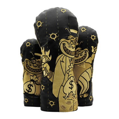 Bettinardi -  2025 Limited Release Black and Gold Multi Gangster Cat Wood Headcover Set