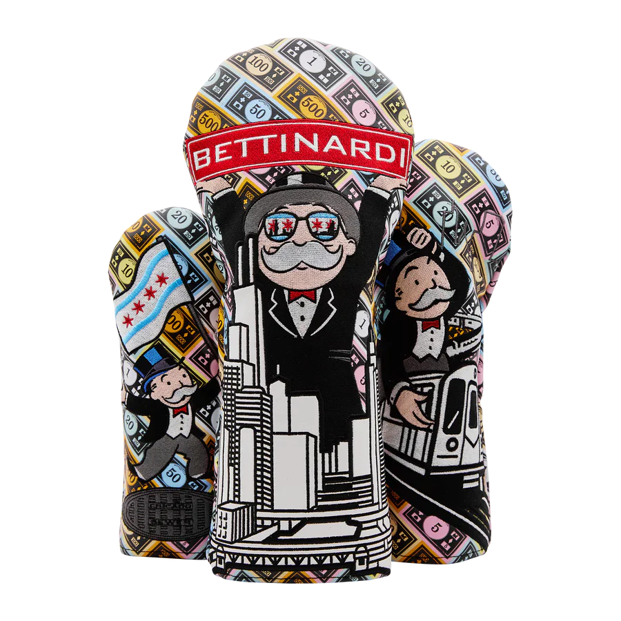Bettinardi x Monopoly Chi Town Mr. Monopoly Fairway Wood Headcover Set