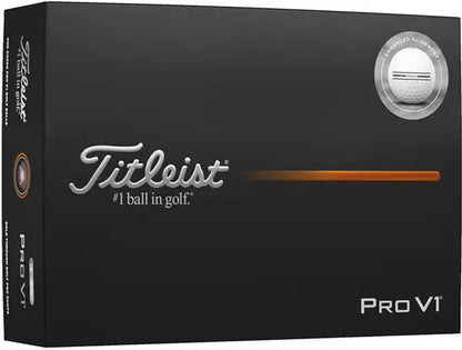 Titleist 2025 Pro V1 Enhanced Alignment Dozen White Golf Balls