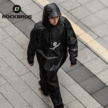 ROCKBROS Motorcycle Cycling Raincoat Hiking Outdoor Poncho Waterproof Cloak