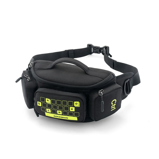 3.2L Expandable Motorcycle Waist Bag with Magnetic Buckle
