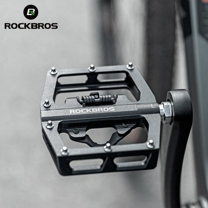 Multi-Function Clipless Flat Bike Pedals in Black (Pair)