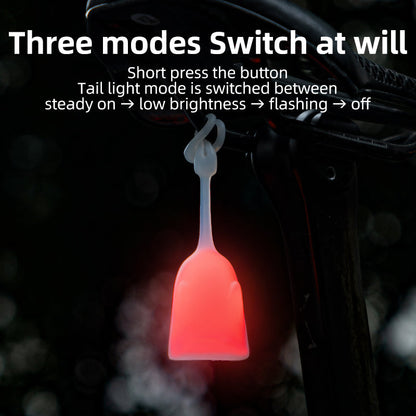 ROCKBROS Waterproof Warning Light Ghost Elastic Taillight 3 Modes Silicone Shell