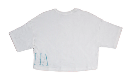 CAB W CROP ALOHA TEE BLK M