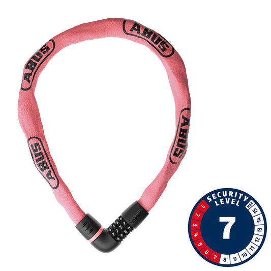Abus Tresor 6807C Chain Lock Combination 7mm 110cm 3.6' Rose Blush