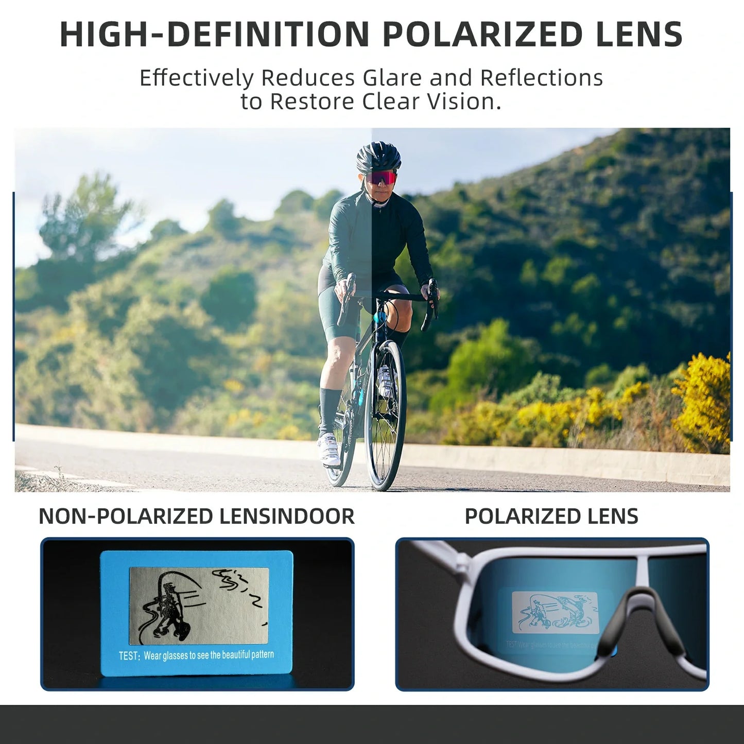 Polarized Photochromic Cycling Sunglasses