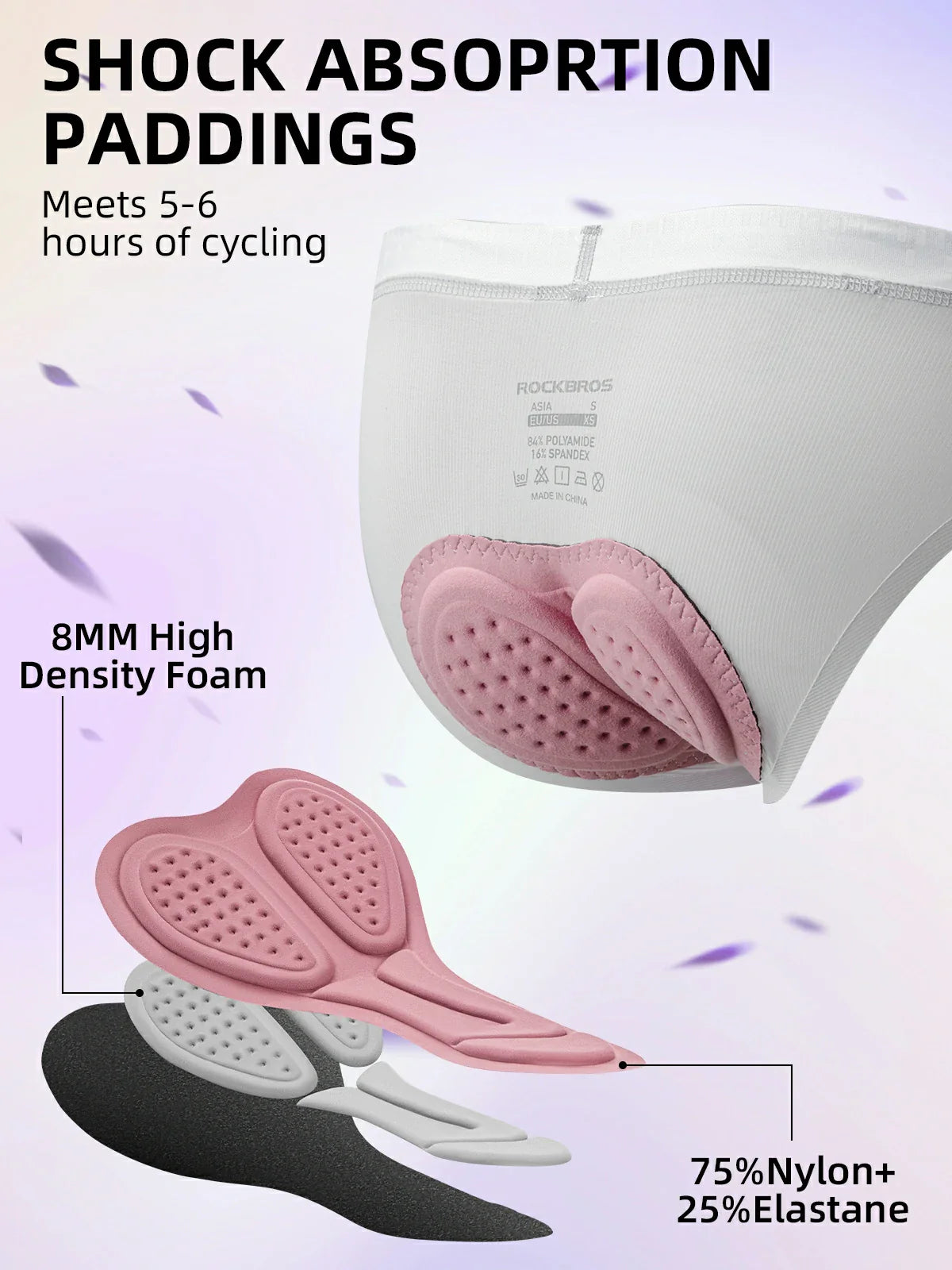 ROCKBROS Women's 4D Padded Cycling Underwear