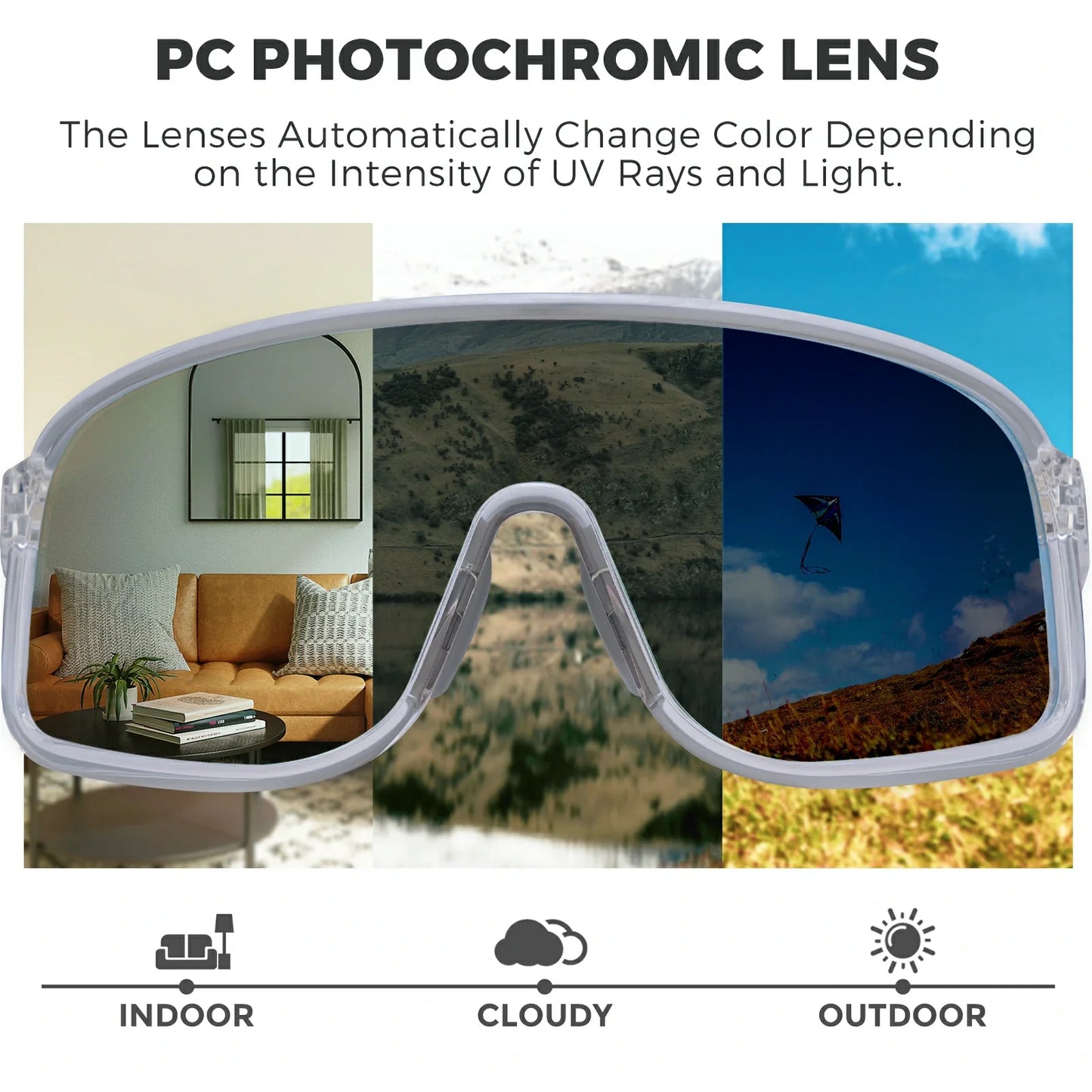 Polarized Photochromic Cycling Sunglasses