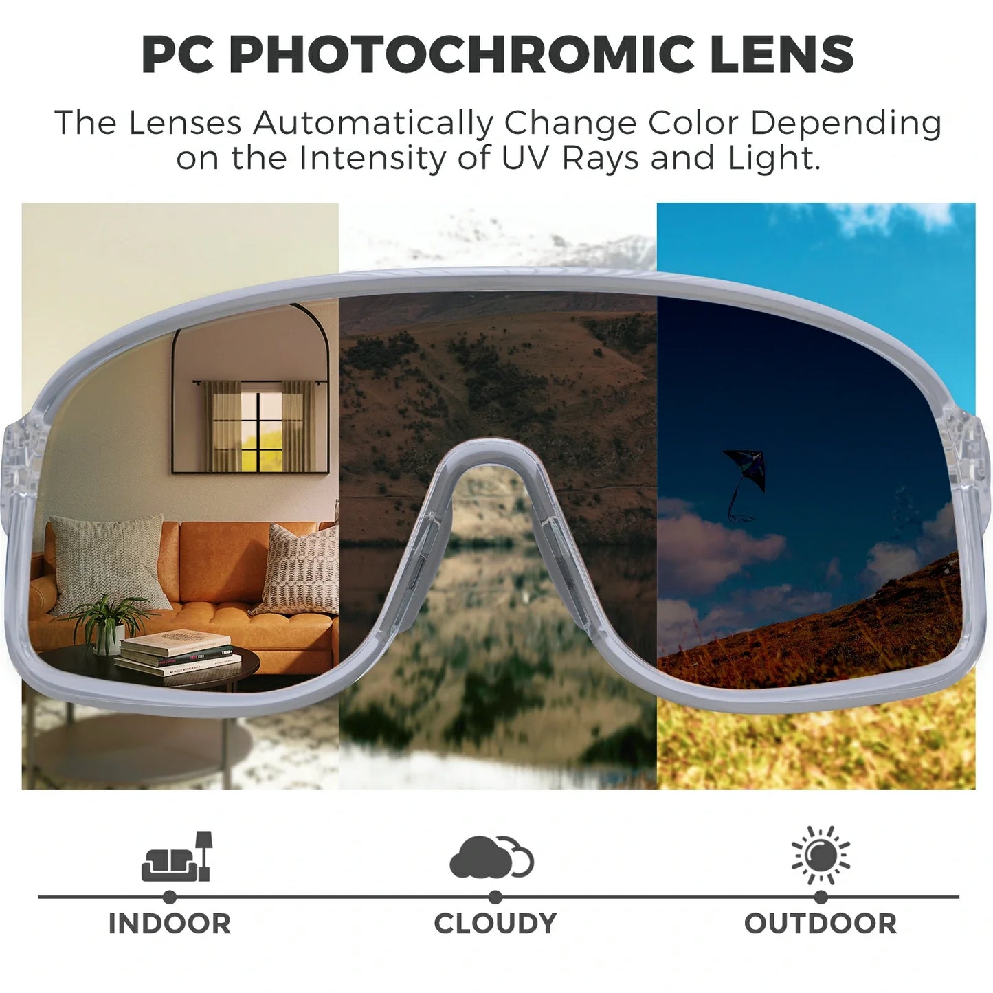 Polarized Photochromic Cycling Sunglasses