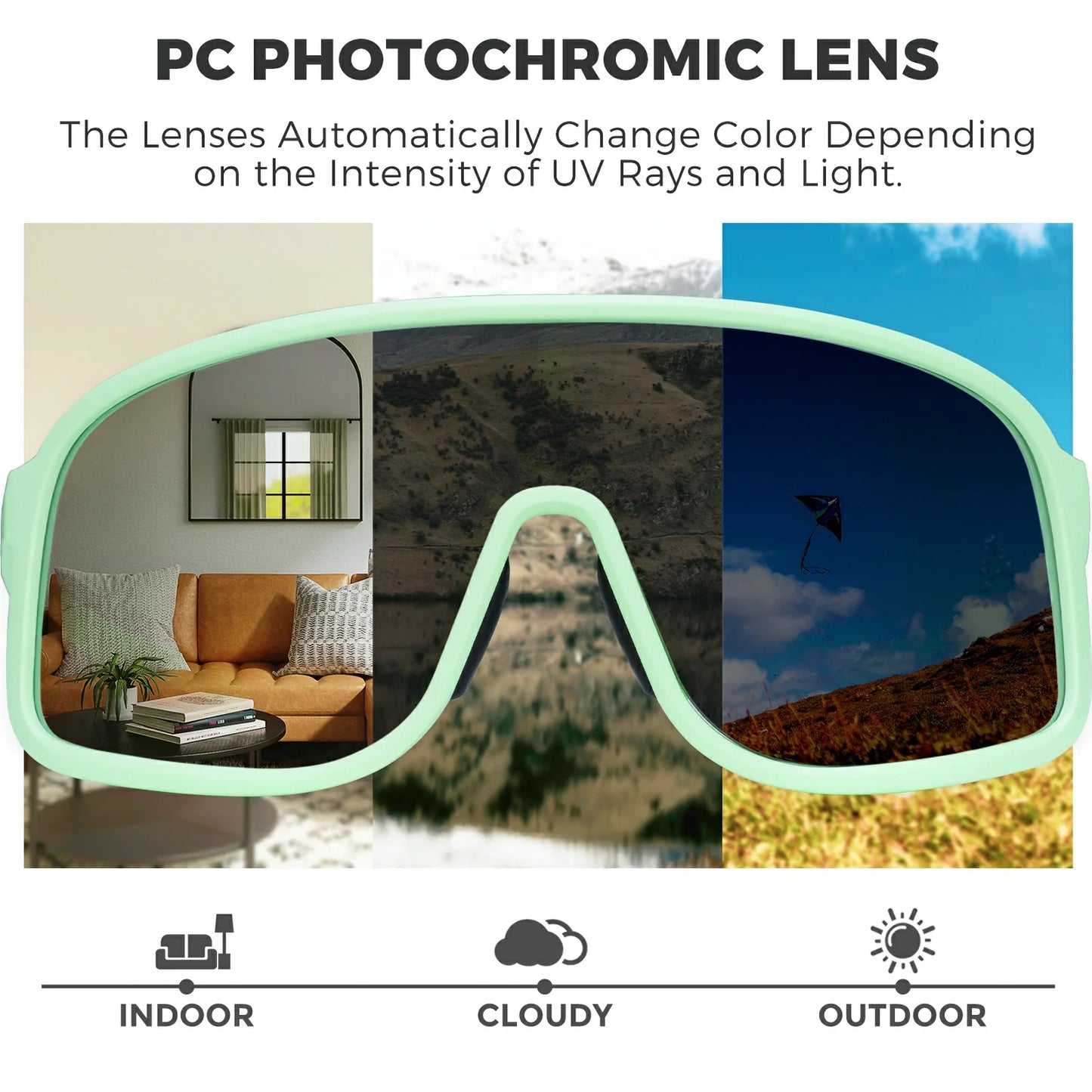 Polarized Photochromic Cycling Sunglasses