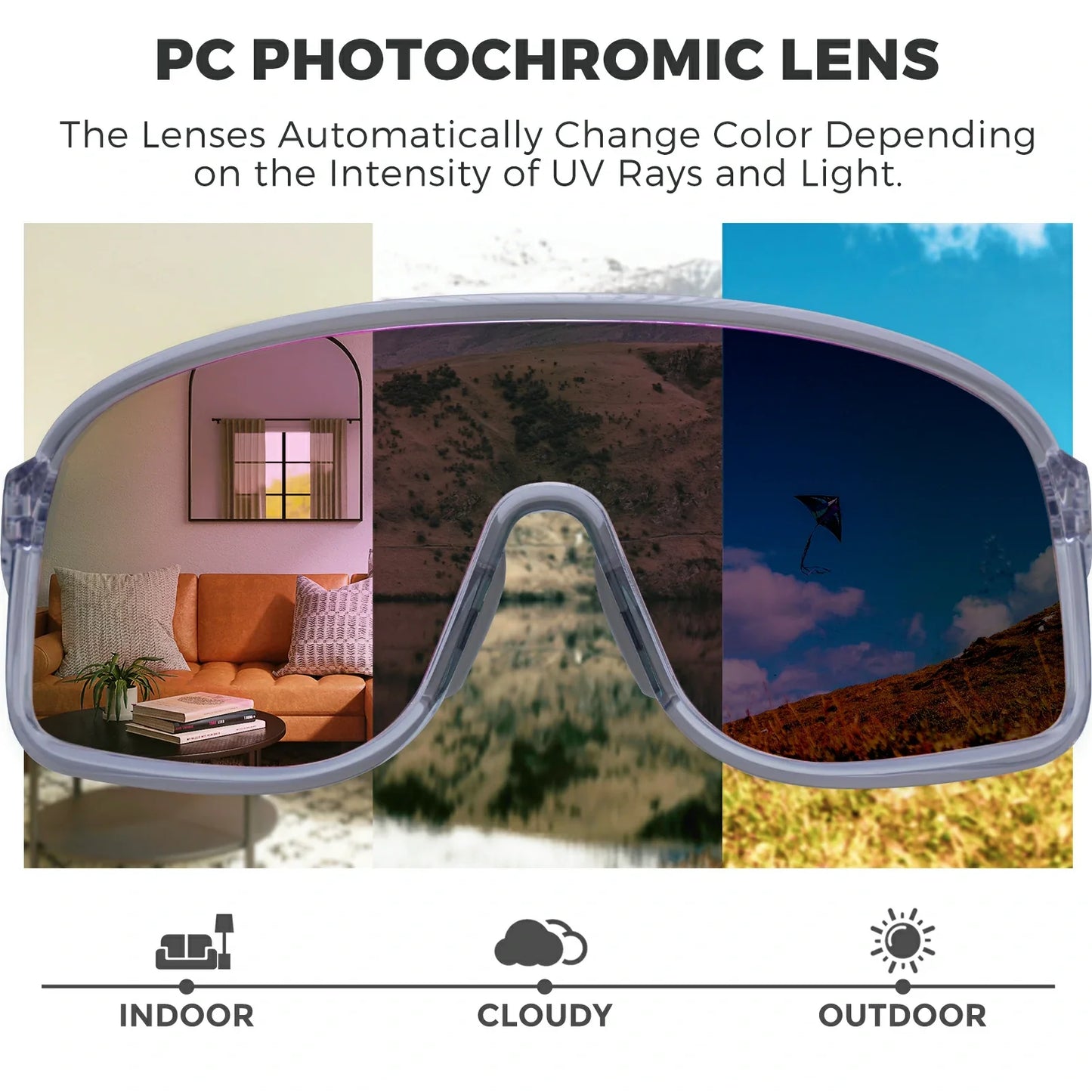 Polarized Photochromic Cycling Sunglasses