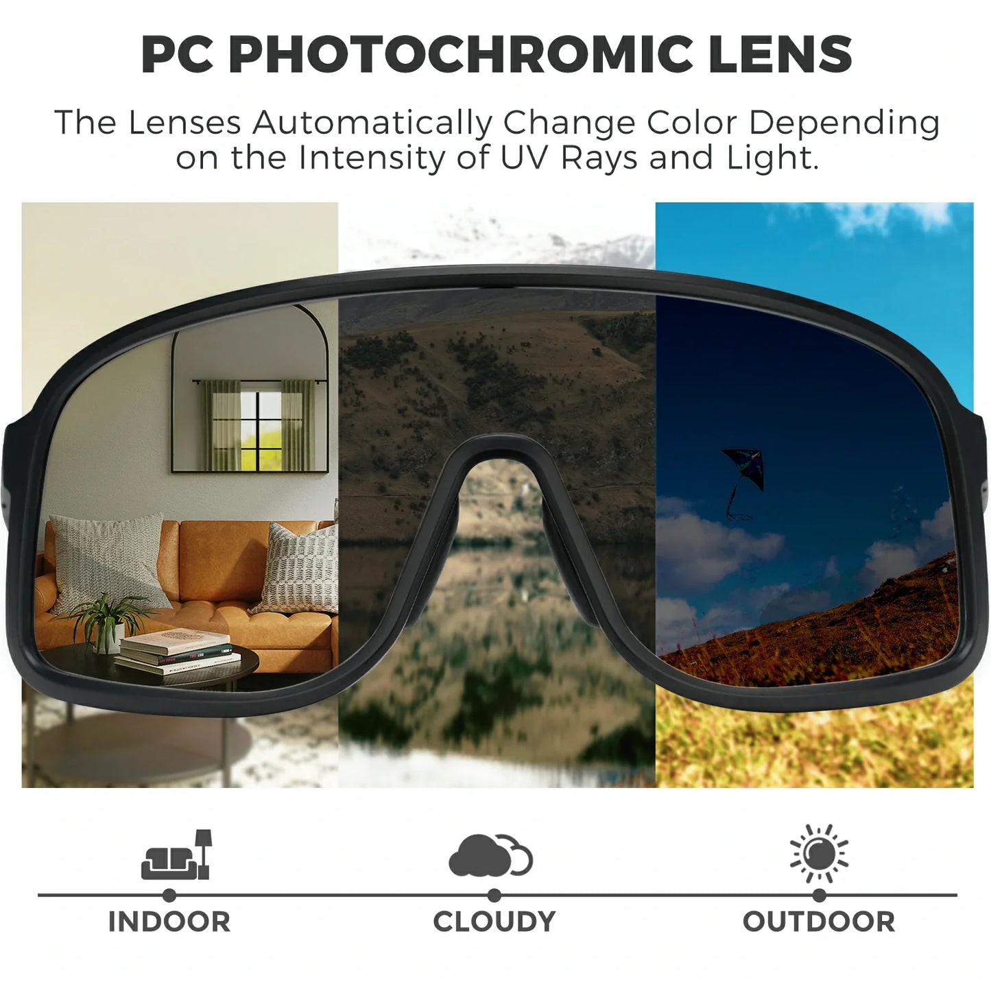 Polarized Photochromic Cycling Sunglasses