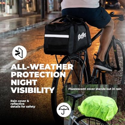 3-in-1 Bike Pannier Bag 10.5L Rear Rack Bag Backpack