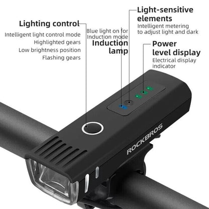 ROCKBROS Smart Sensing Front Bicycle Headlight QD-250LM