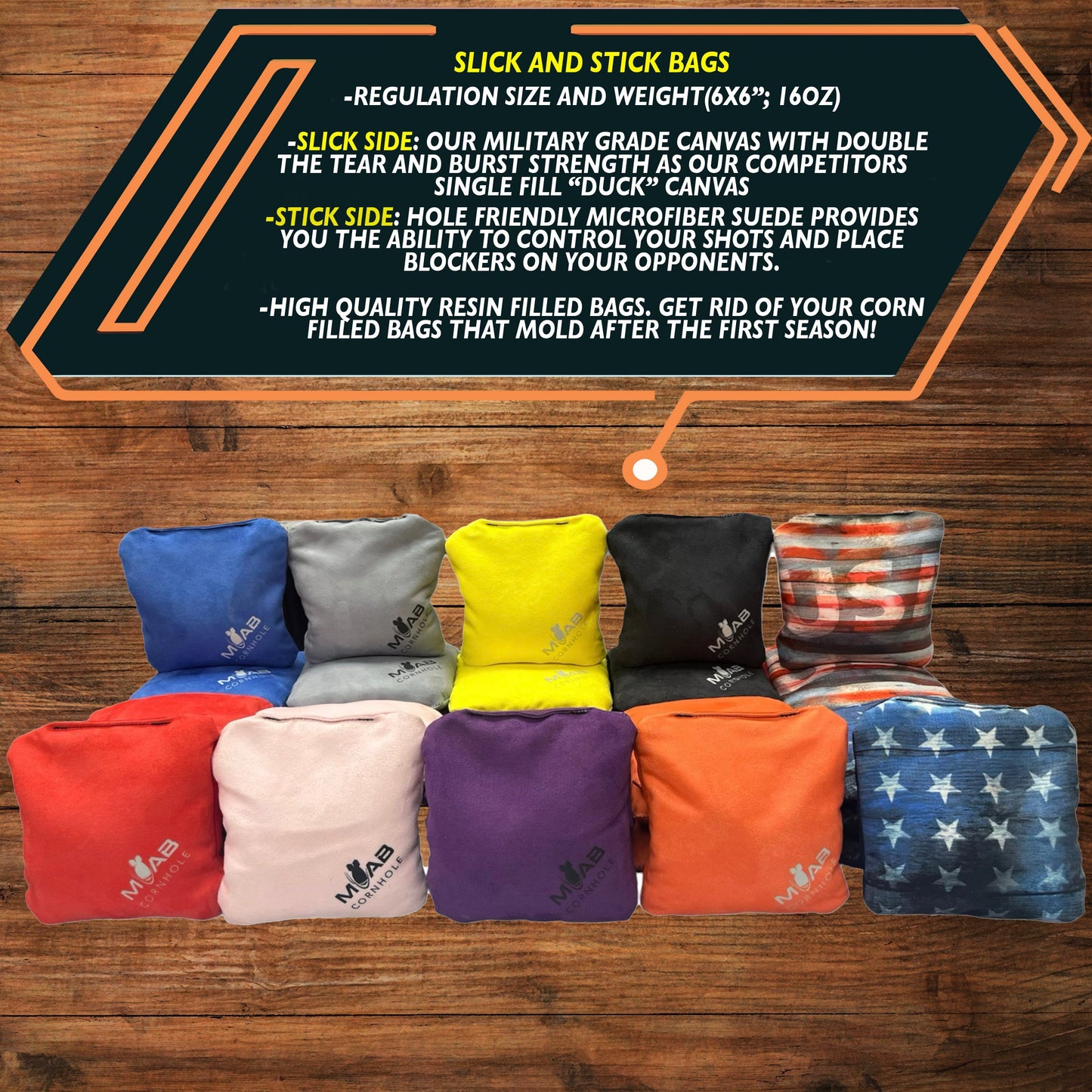 All Racks Matter Camo Woods Hunting Pattern Cornhole Boards