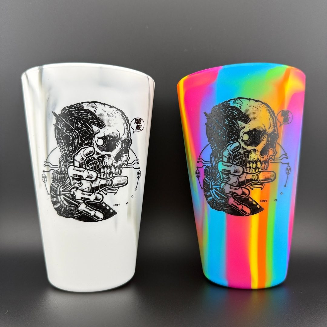 Silicone Pint Glass (16 Oz) - [STRATUS] Fear by Les White