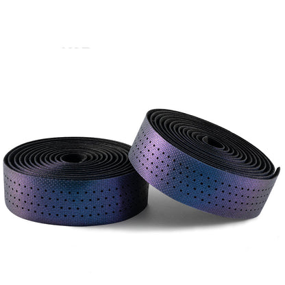 ROCKBROS Silicone PU Bicycle Handlebar Tape Soft Breathable Road Bike Tape Shock-absorption Anti-Slip Gravel Bicycle Handlebar Wrap Drop Bar Belt