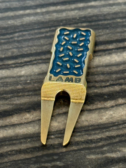 Tyson Lamb Crafted Red and Blue Eclair Divot Tool