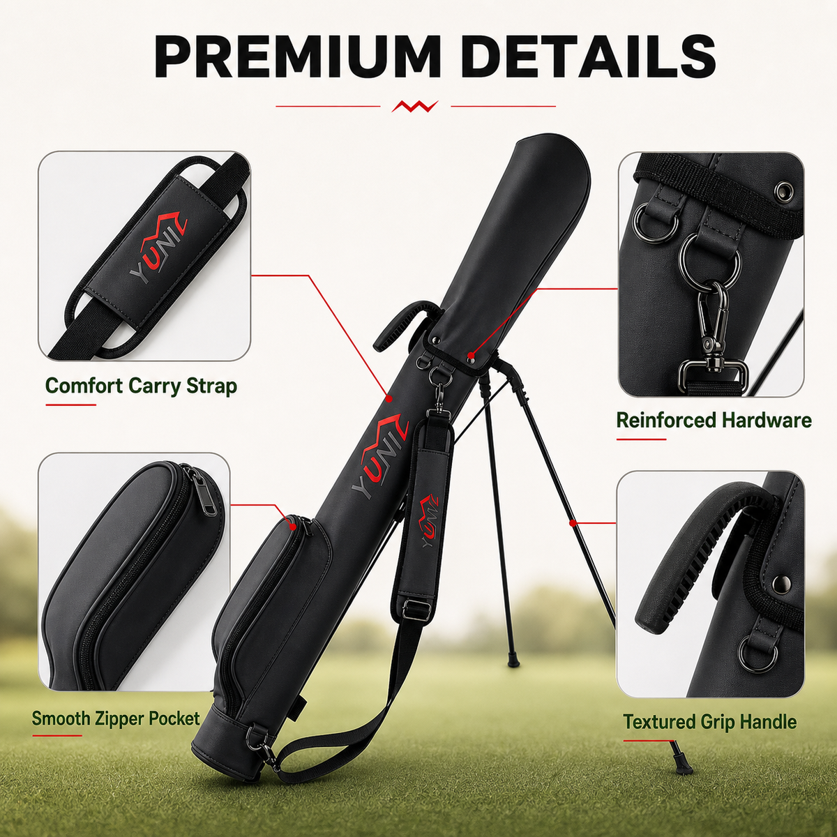 Golf Stand Bag – Lightweight, 3 Colors