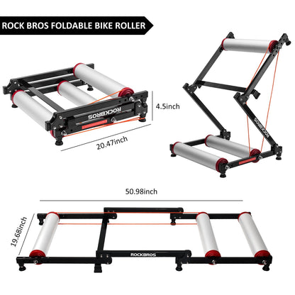 ROCKBROS Foldable Indoor Bike Roller Trainer - Quiet and Portable