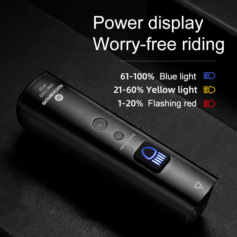 ROCKBROS 1000 Lumen Front Bike Light + Smart Brake & Tail Light Q5 Set