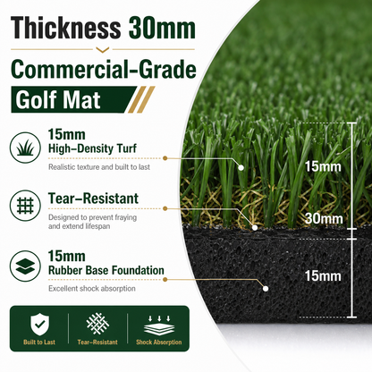 Golf Hitting Mat – 5 × 5 ft
