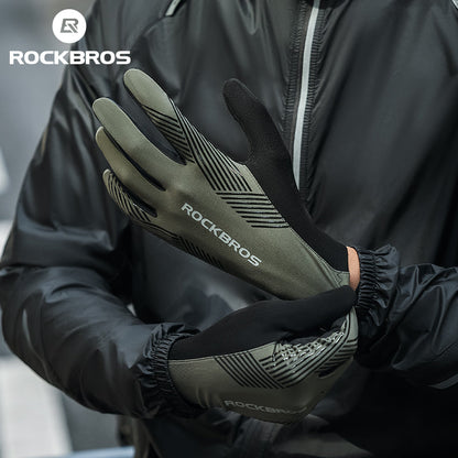 ROCKBROS MTB Gloves - Touch Screen, Anti-Slip Full Finger Cycling Gloves