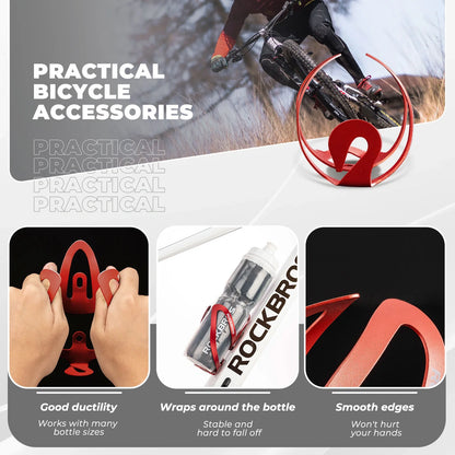 Lightweight Aluminum Bike Water Bottle Cage with Screws Tool