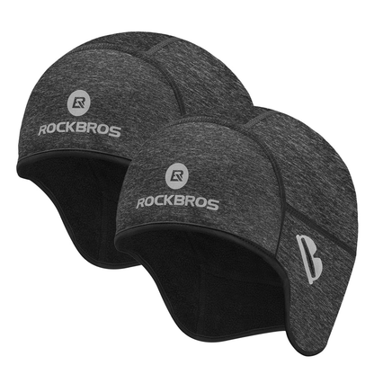 ROCKBROS Winter Skull Cap Helmet Liner, Thermal Cycling Beanie with Glasses Holes