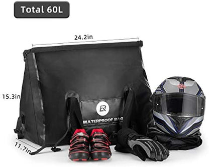 ROCKBROS  60L Dry Duffel Waterproof Duffel Bag Motorcycle Travel Bag