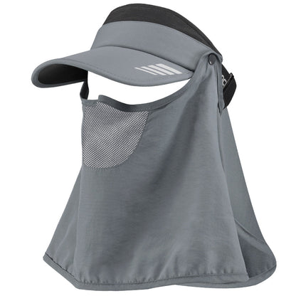 ROCKBROS Ice Silk Full Face Sunhat 360° Anti-UV Adjustable Hiking Fishing Cap