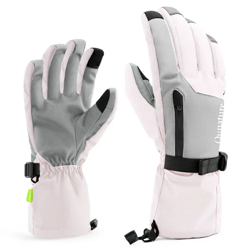 Qunature Ski Gloves  Multi-Fabric, Touchscreen, Warmth Lock